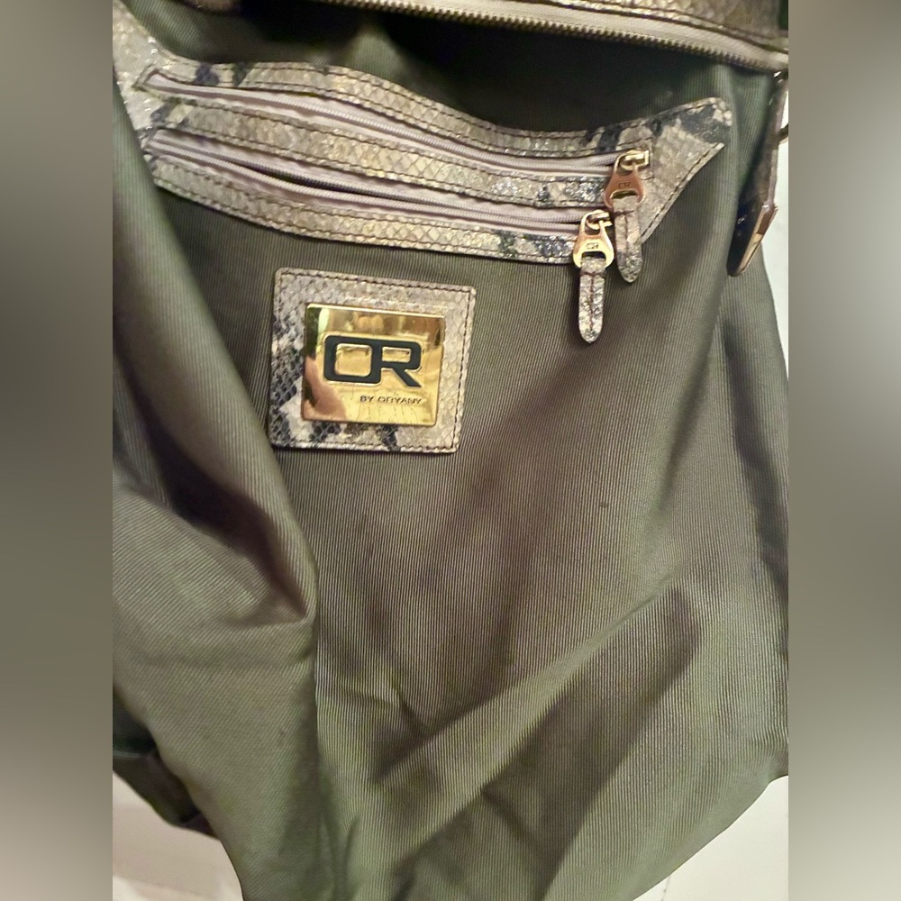 Python Snakeskin Leather Large Shoulder Bag - image 3